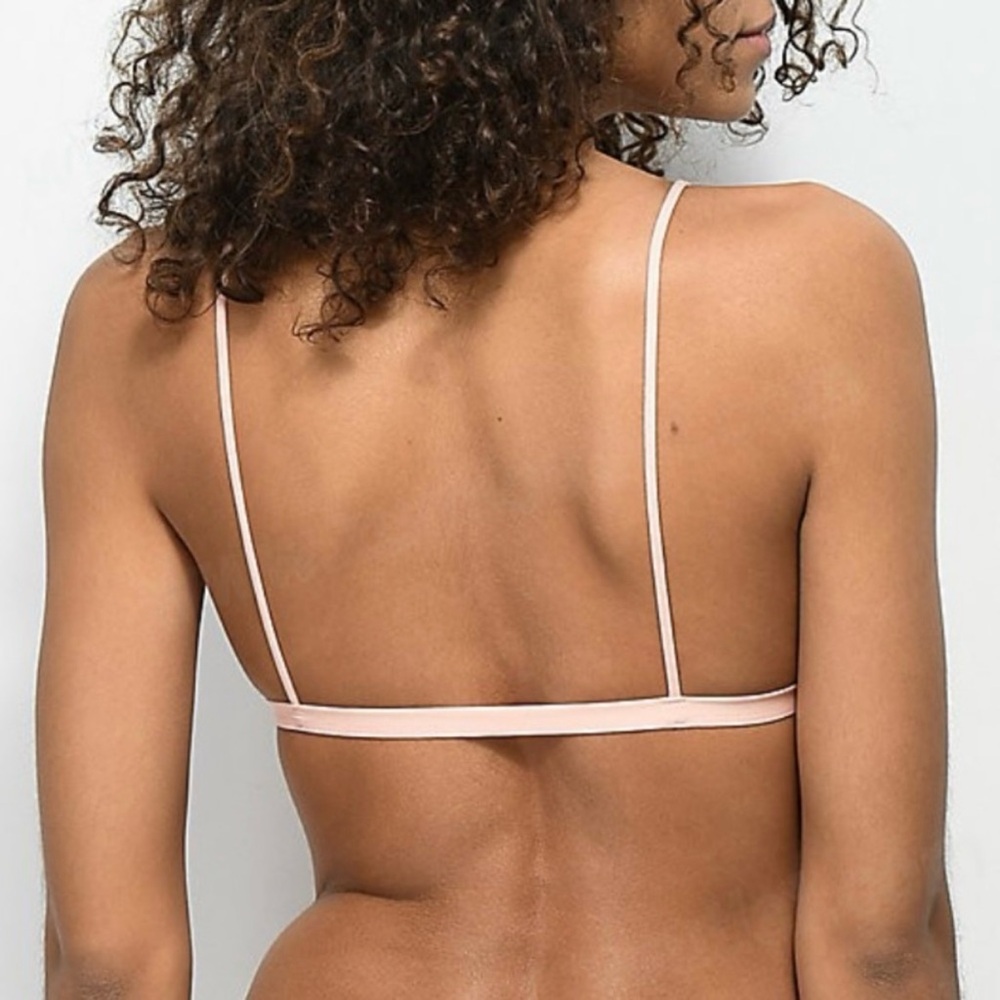 NWT Women’s Nightwalker The Slide Pink Geometric Triangle Bralette Bikini Top Sm - Picture 2 of 8